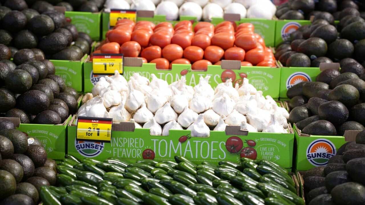 Vegetables at a grocery store.