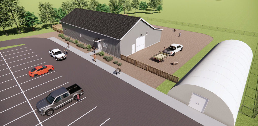 A look at the design for the new agricultural learning center.