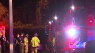 Vehicle smashes into concrete pole along Australian Ave. in West Palm Beach
