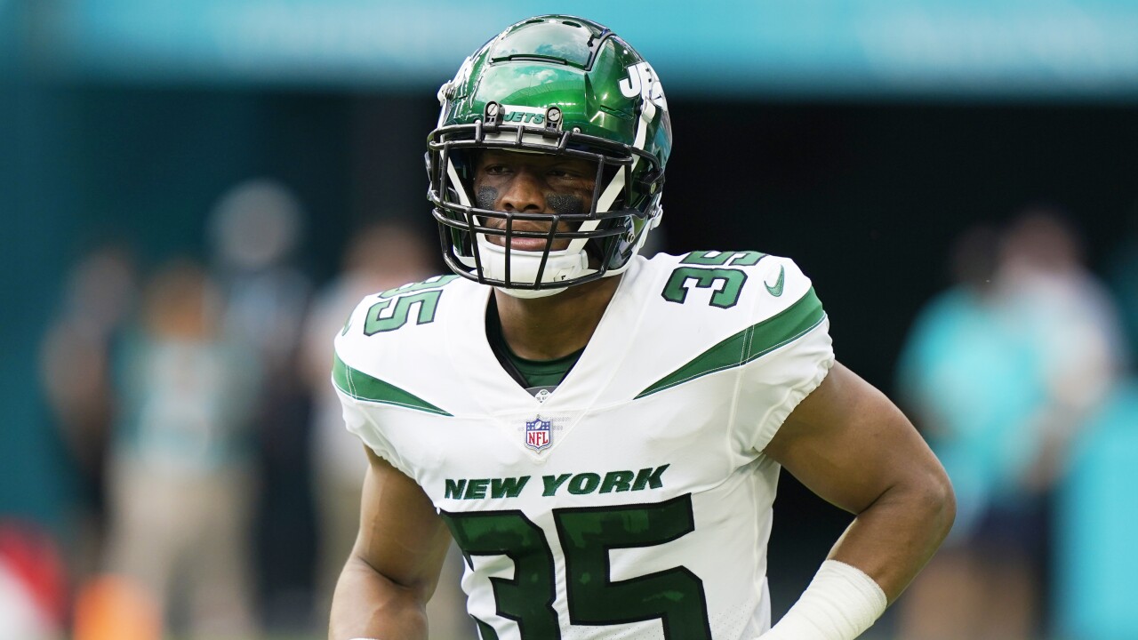 New York Jets safety Sharrod Neasman, Dec. 19, 2021