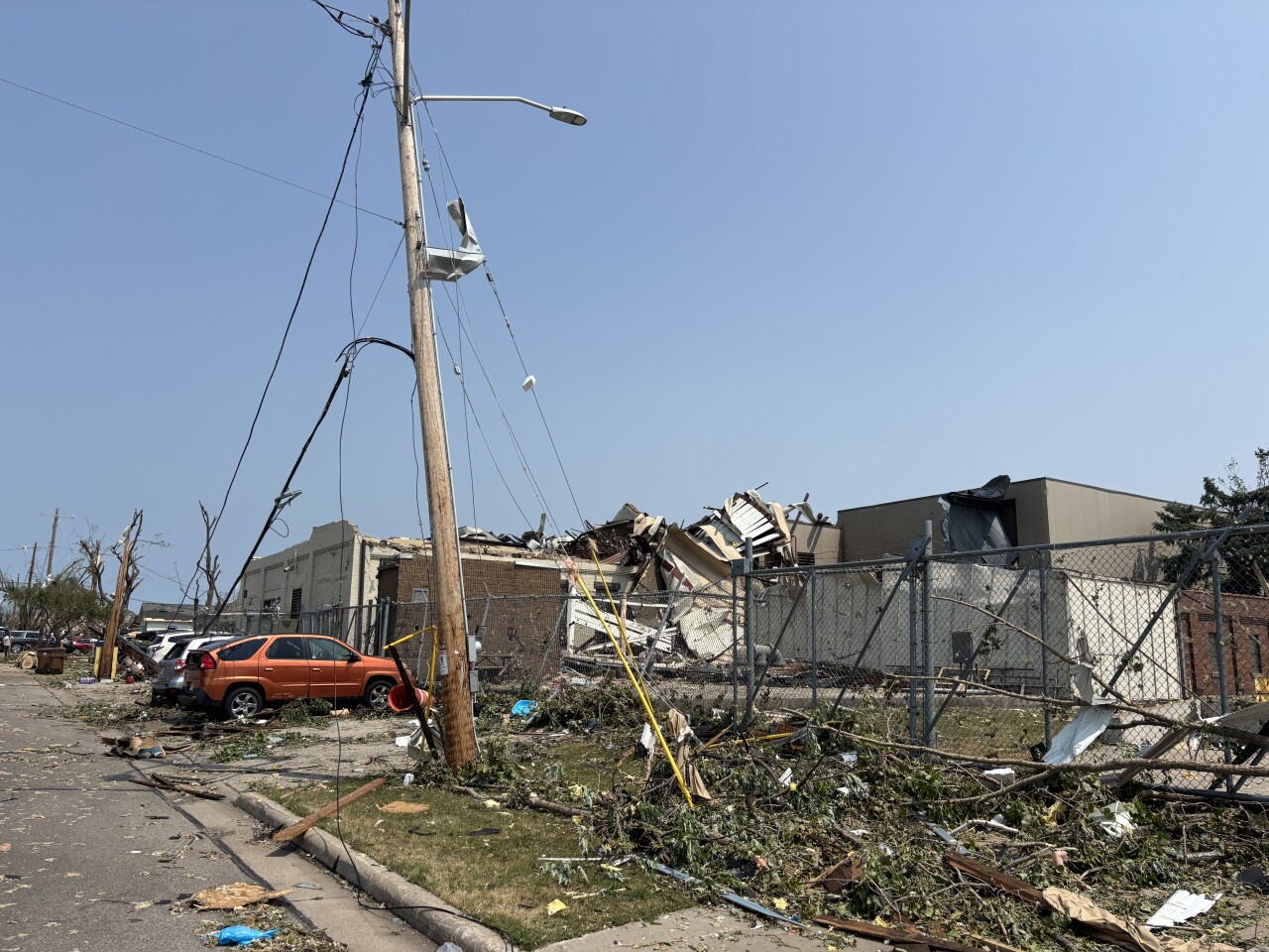 The Menasha Water Filtration plant was in the direct path of the EF-3 tornado that ripped through parts of the Fox Valley Monday. 