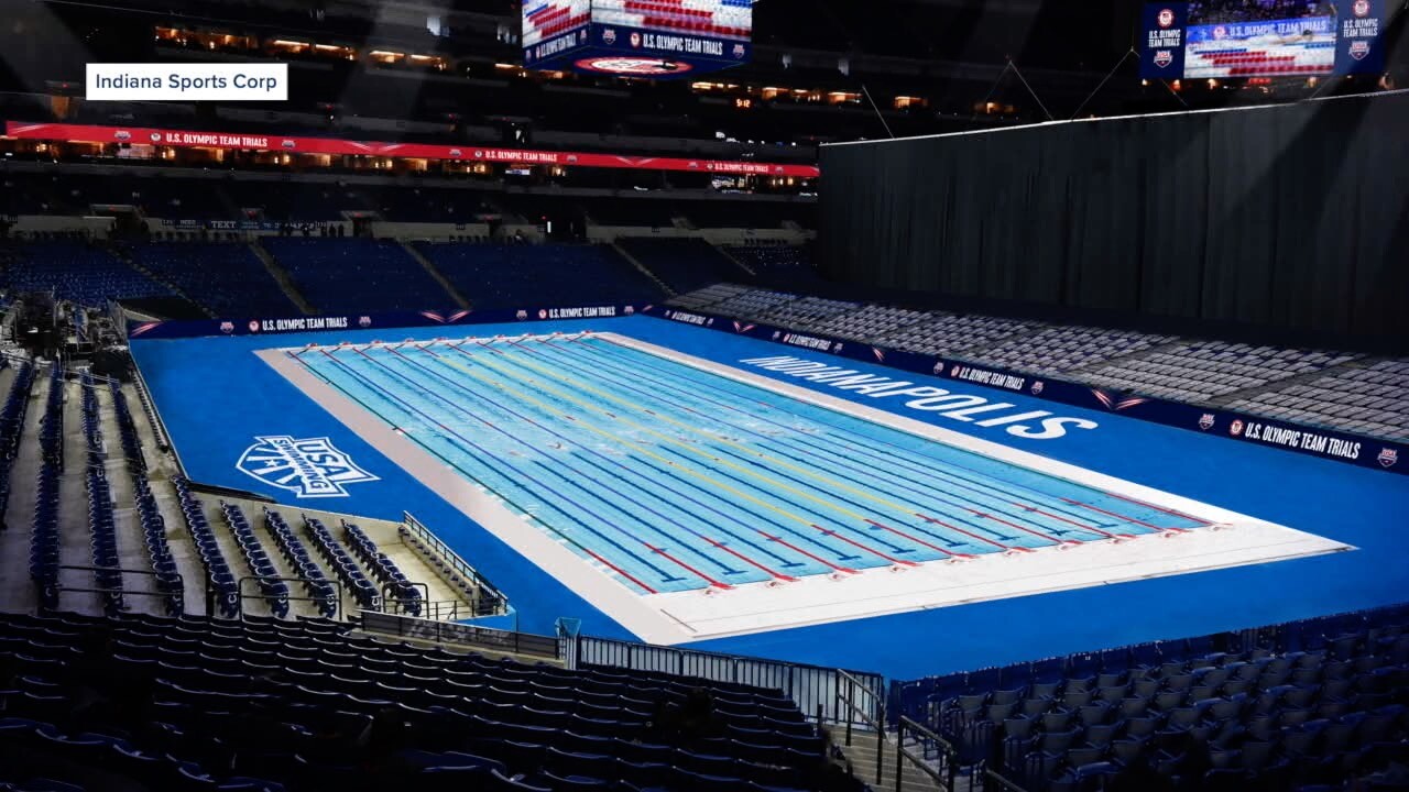Construction on Lucas Oil Stadium pool for USA Swimming Trials to begin