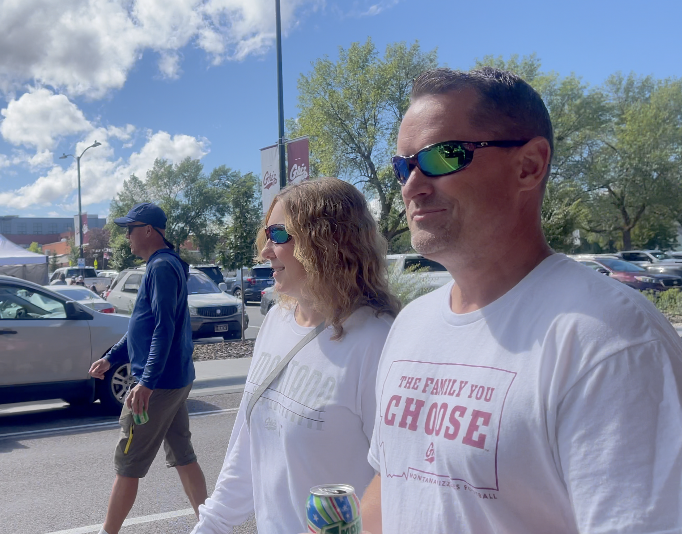 Melissa and Scott Stiegler at Saturday's tailgate