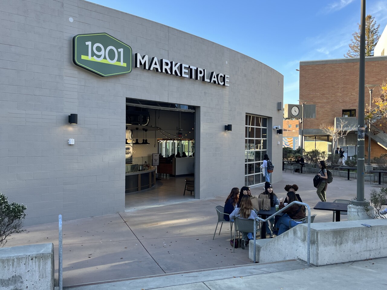 1901 Marketplace reopens, exterior, Cal Poly, 2024
