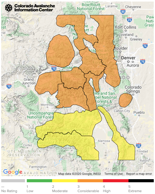 CAIC status as of 8:30 a.m. Feb. 6, 2020