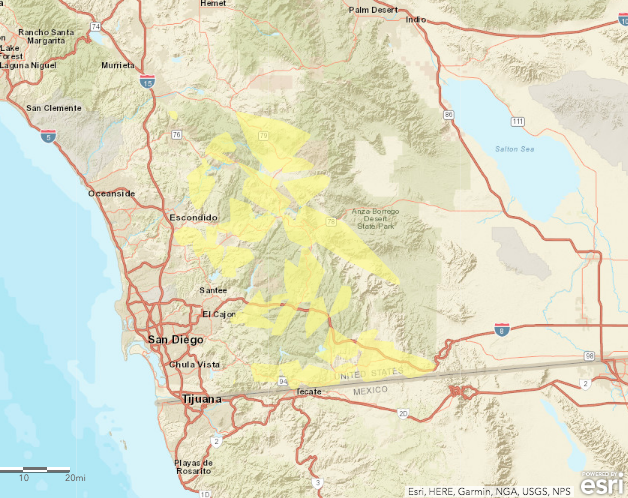 SDGE possible outages