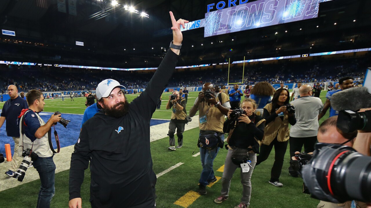 Watch Matt Patricia And The Lions Celebrate Win Over Patriots Inside The Locker Room