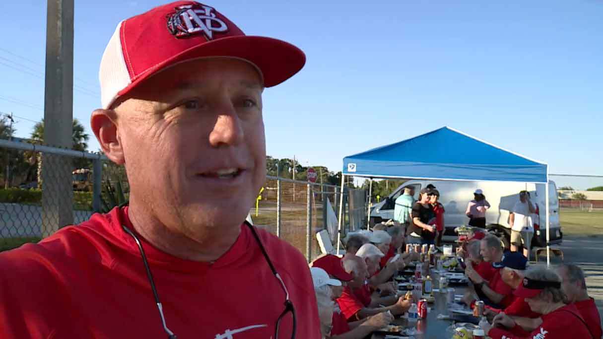 Vero Beach High School head football coach Lenny Jankowski discusses the special relationship his team has with Indian River Estates residents.