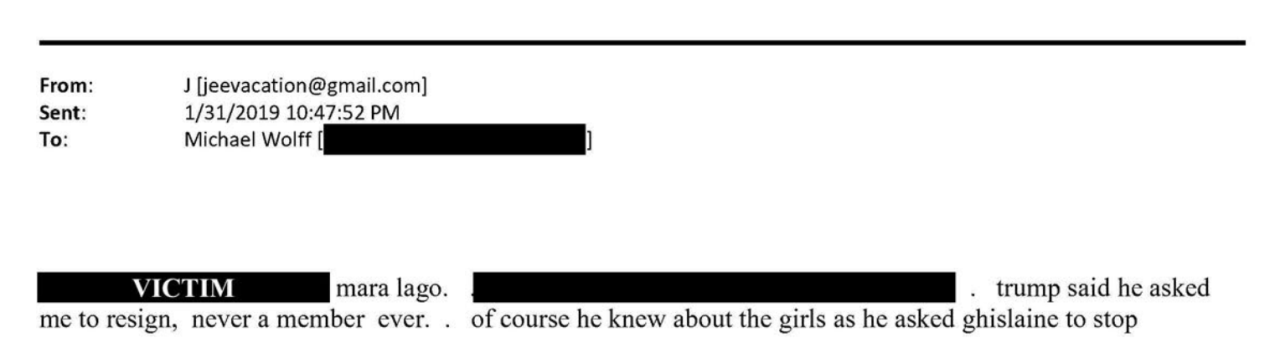 Email from Epstein to Michael Wolff