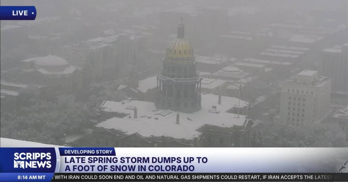 Late spring storm dumps up to a foot of snow in Denver