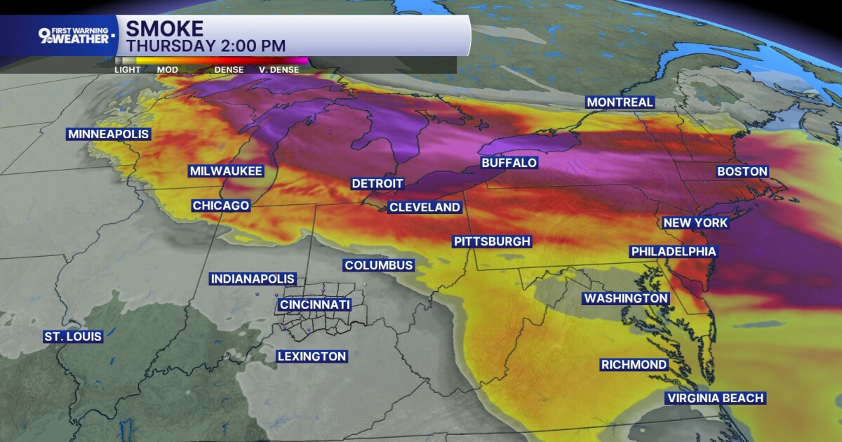 Air quality issues worsen, Canadian wildfire smoke spreads