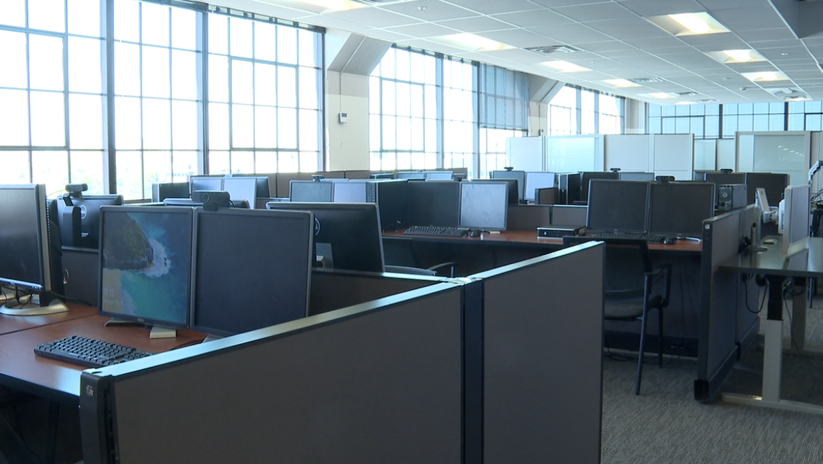 The new employee office space sits empty right now