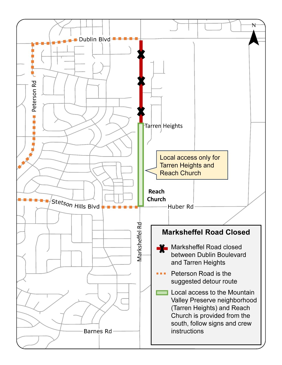 Marksheffel Rd April closure