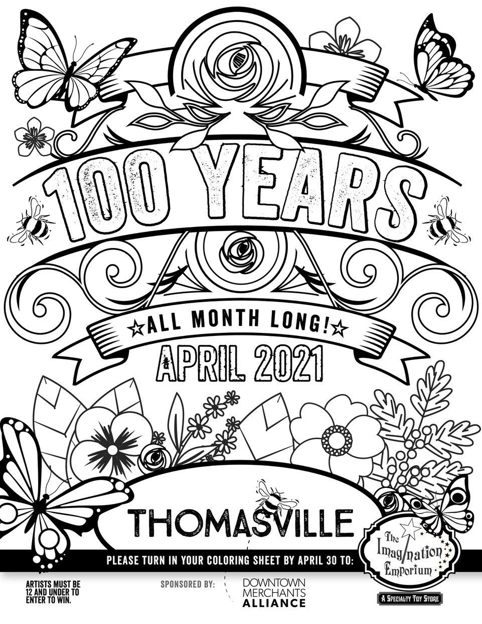 Downtown Thomasville Merchandise Alliance Coloring Contest