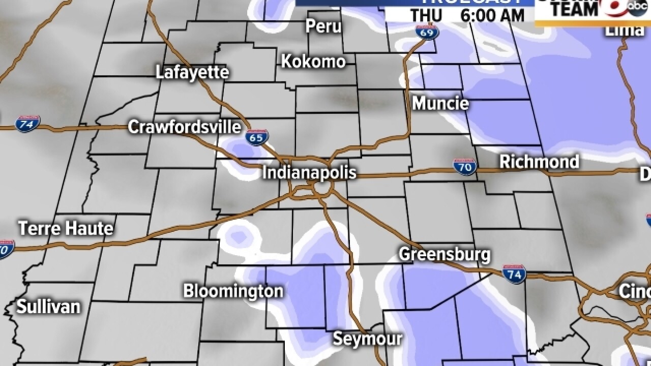 When you can expect to see snow Thursday morning