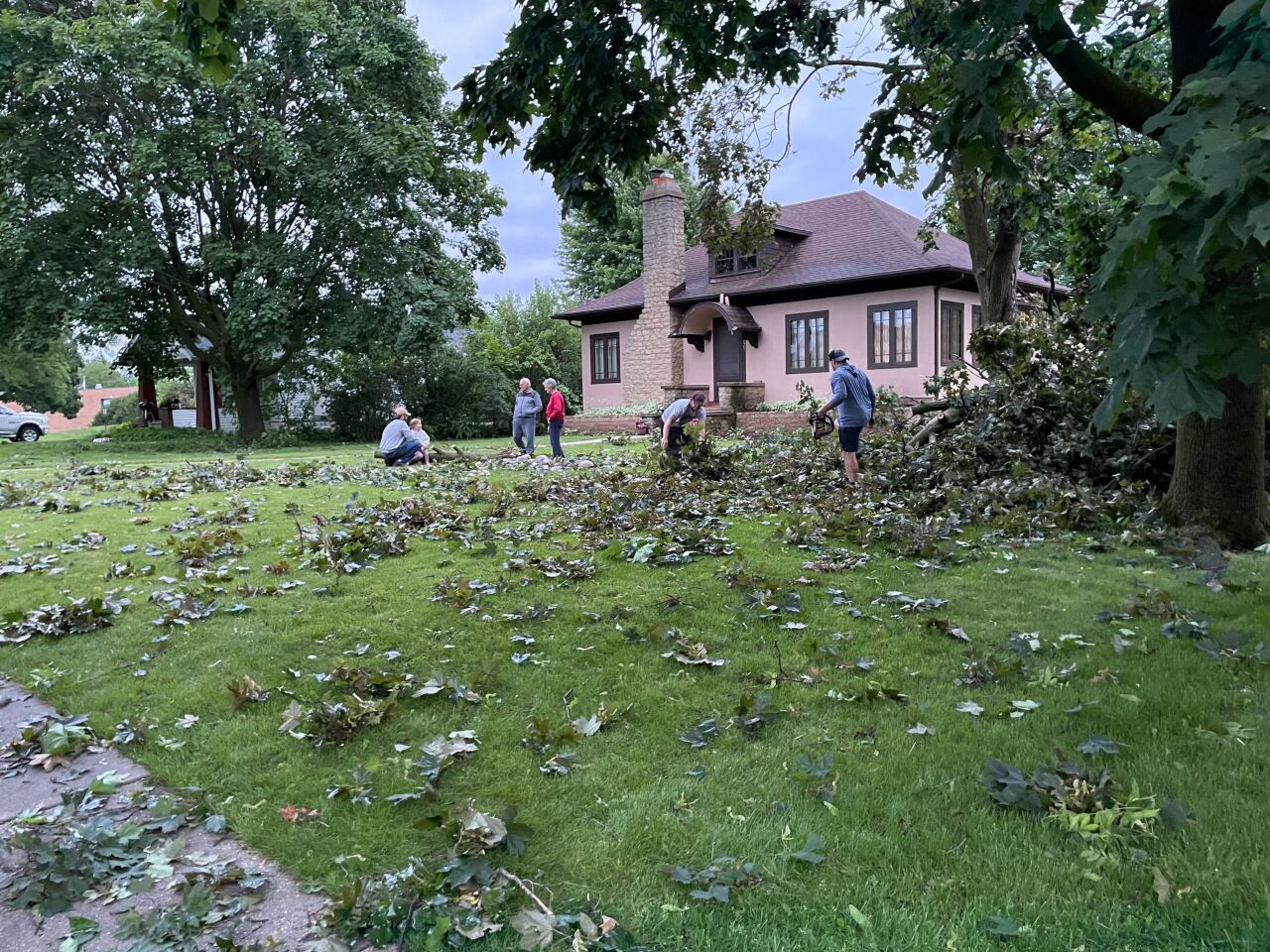 Storm cleanup in Milton