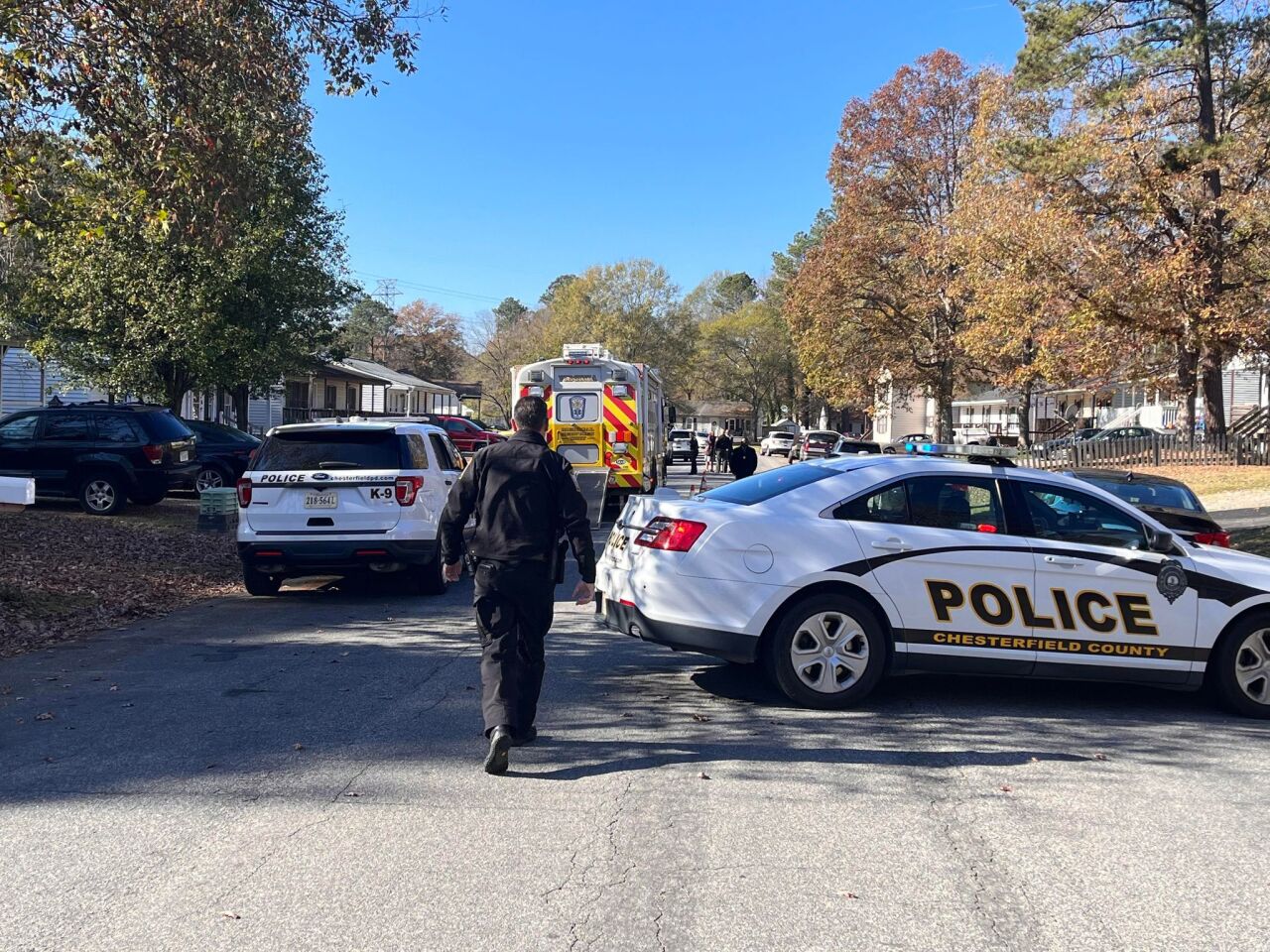 Homicide investigation at Laurel Oak Road in Chesterfield County, Va.