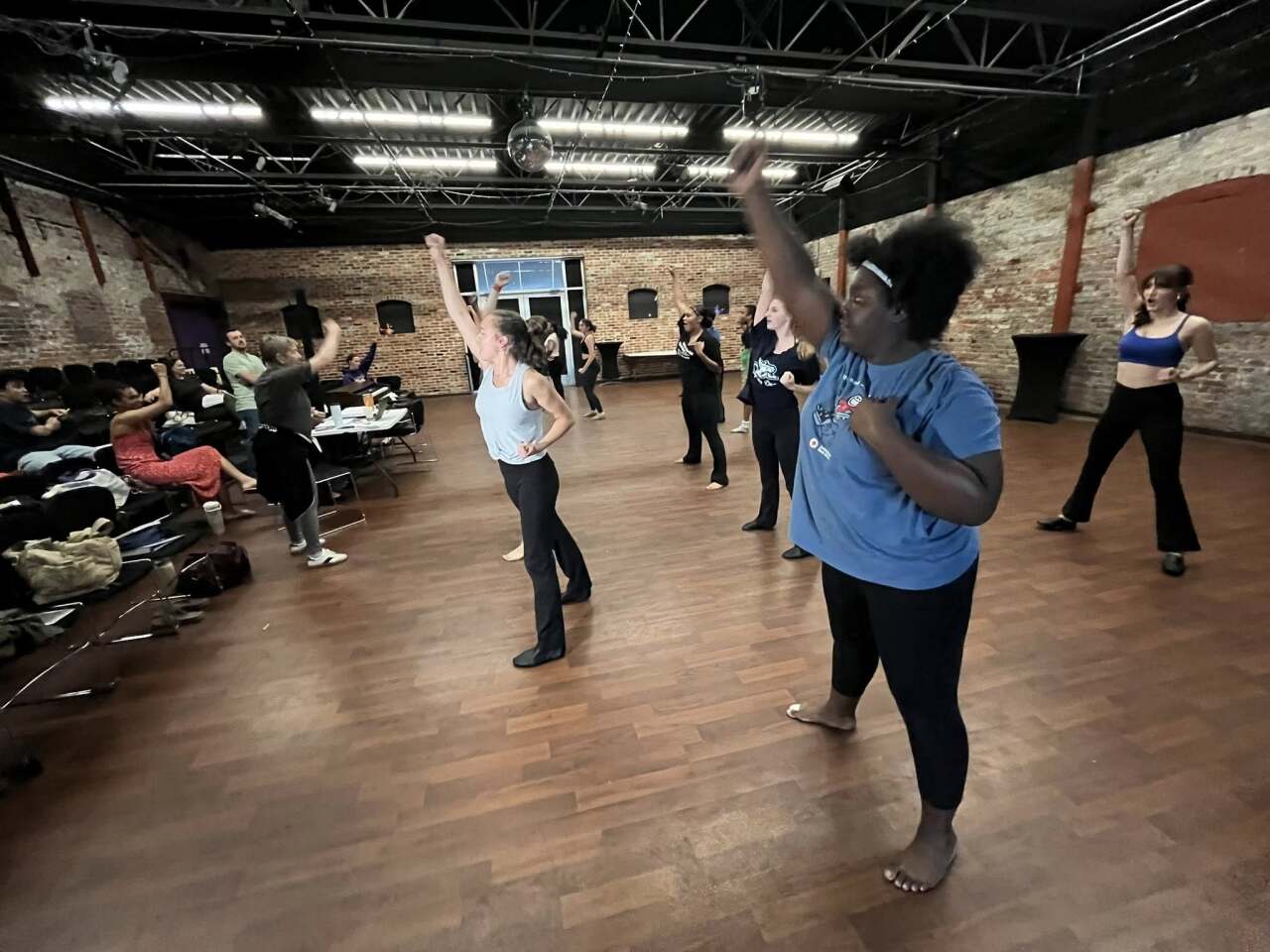 Hurrah Players Newsies rehearsal