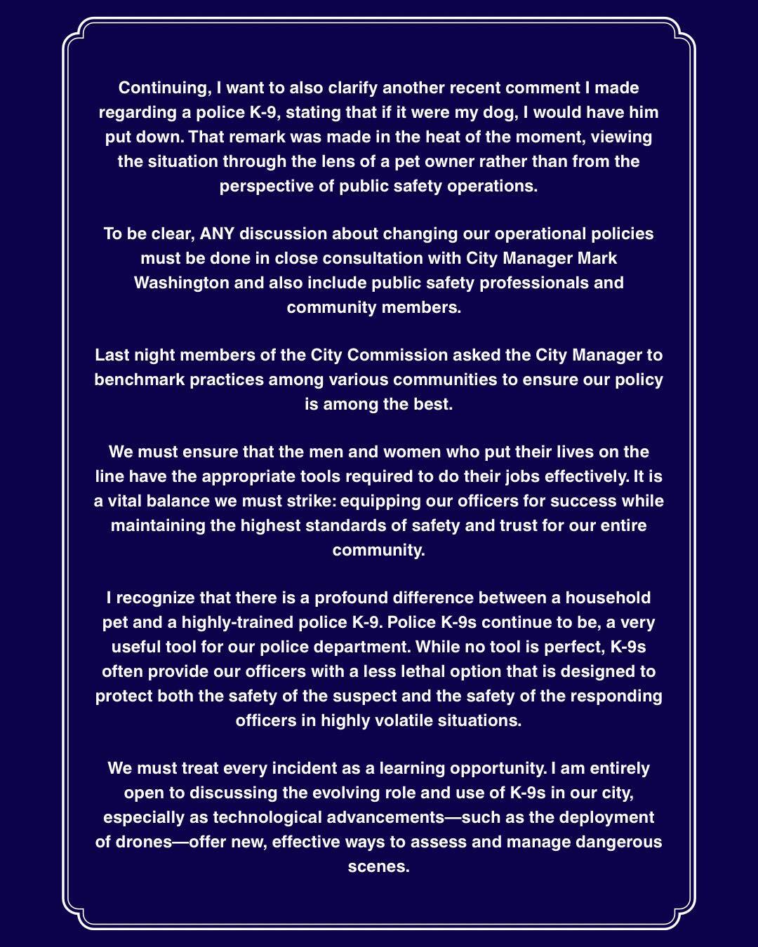 GR Mayor LaGrand clarification comments