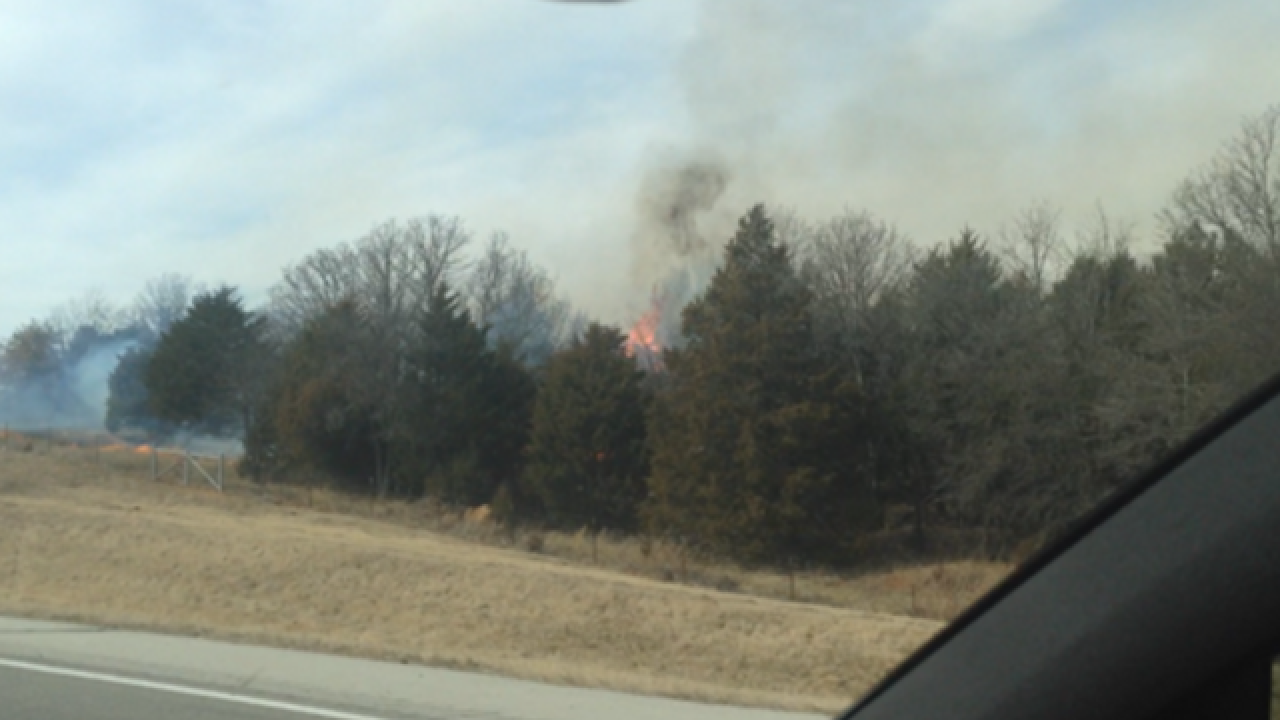 Grass fires erupt around Oklahoma