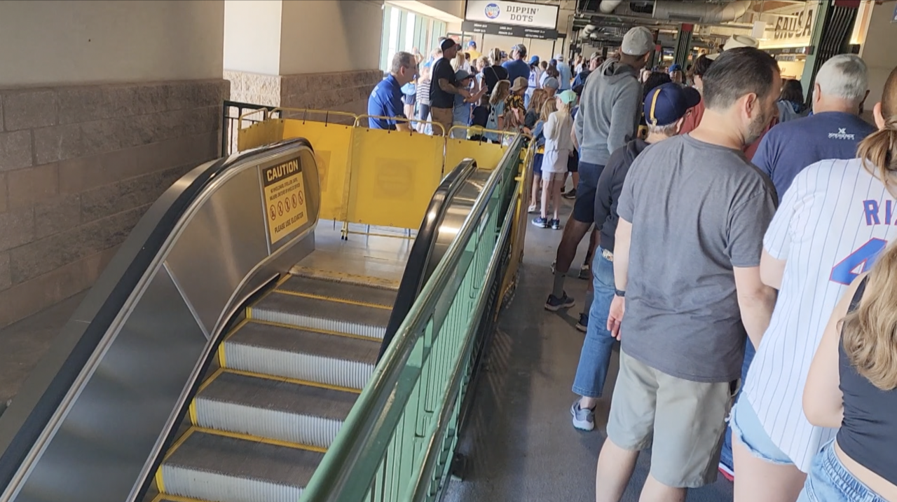 American Family Field escalator closed off after malfunctioning