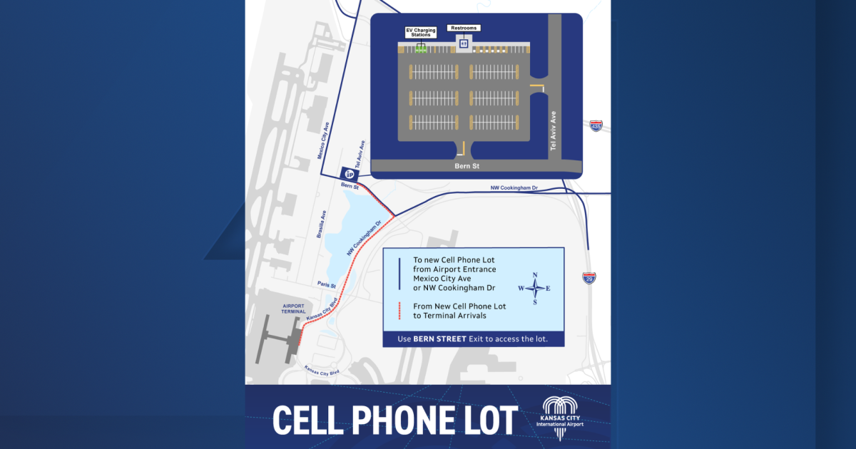 KCAD says new cellphone lot for KCI will provide ample space for drivers waiting for arriving passengers