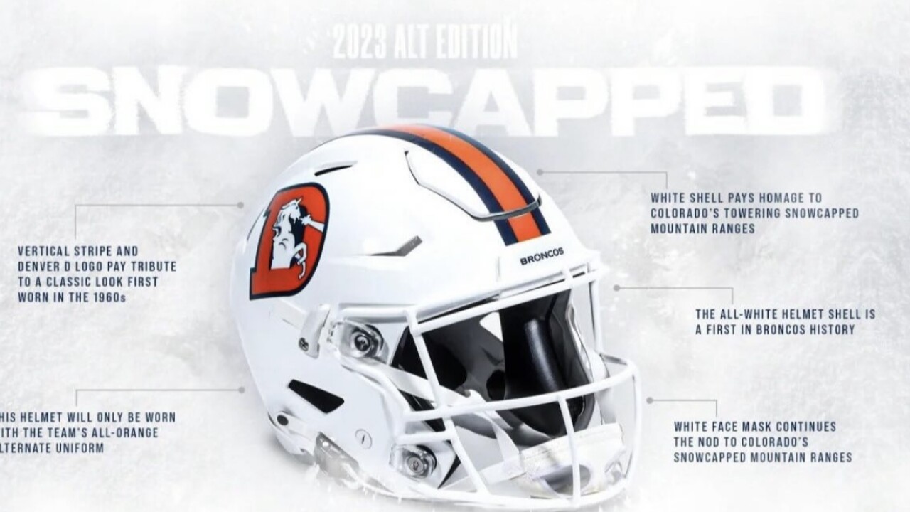 See The Broncos New snowcapped 2023 Alternate Helmet see-the-broncos-new-snowcapped-2023-alternate-helmet