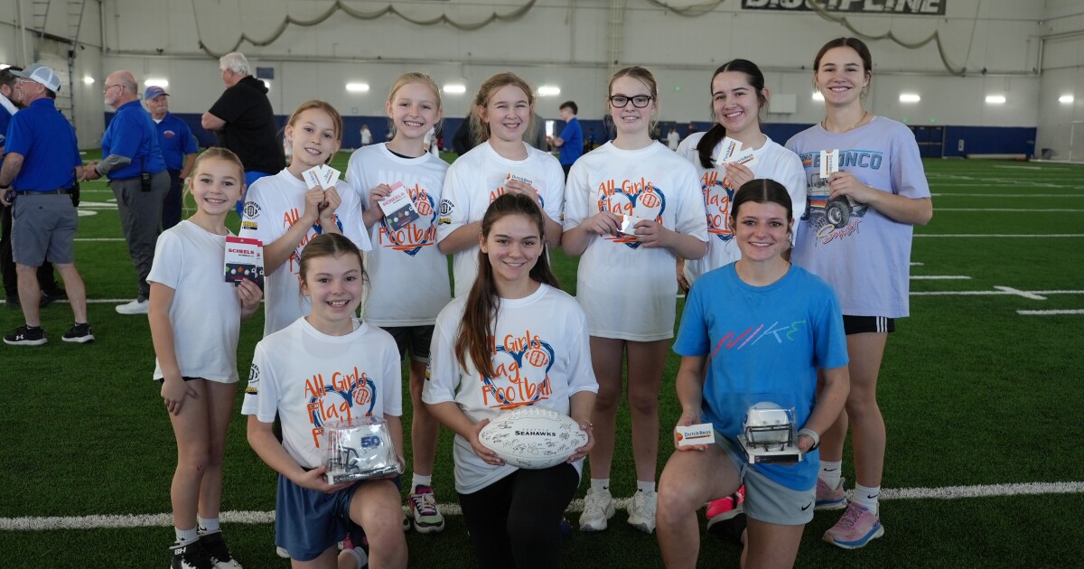 Girls flag football clinic at Boise State highlights surge in participation
