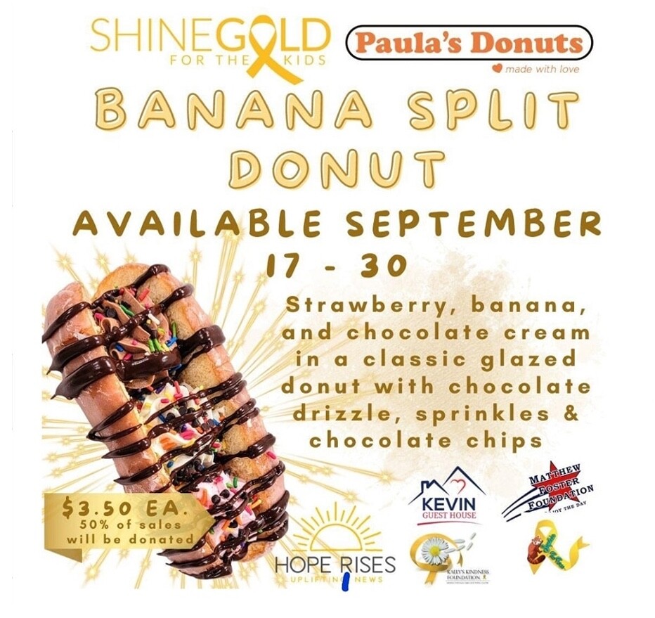 PAULAS DONUTS- BANANA SPLIT