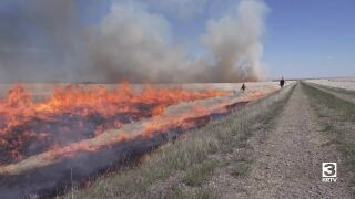 Controlled burn near Benton Lake