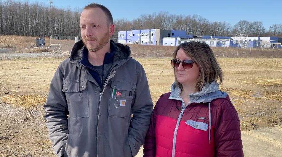 Matt and Candice Davidson own a restaurant that overlooks a Pierce Township unfinished nursing home.
