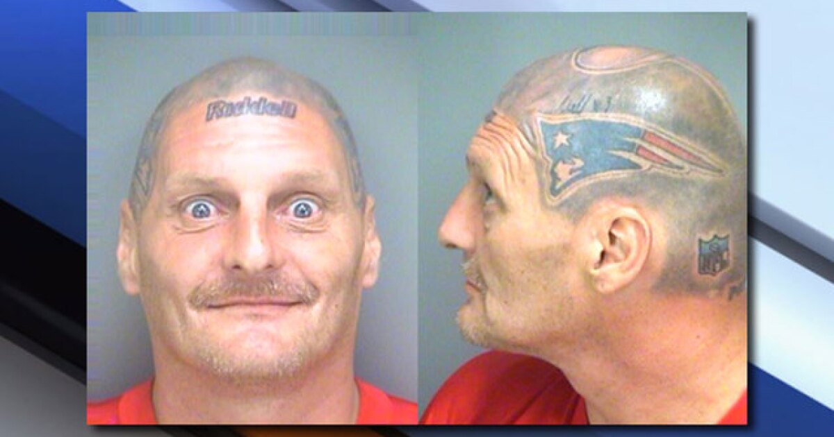 Man With Patriots Helmet Tattooed On Head Wanted In Florida But Report Said He Died Last Year