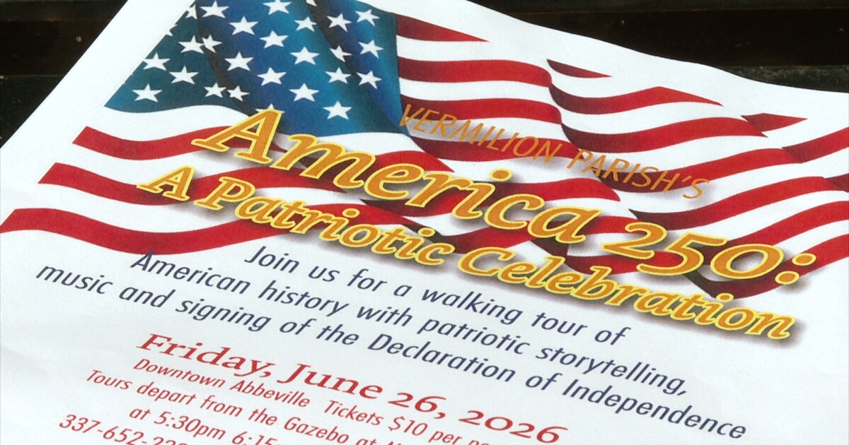 Vermilion Parish plans historical walking tour for America's 250th birthday Chloe Franklin