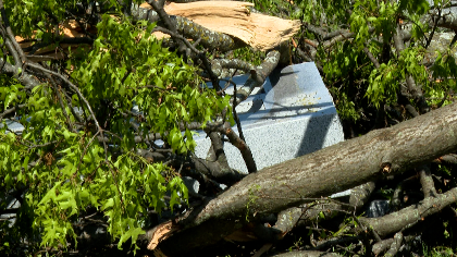 Belton Cemetery Tornado Damage