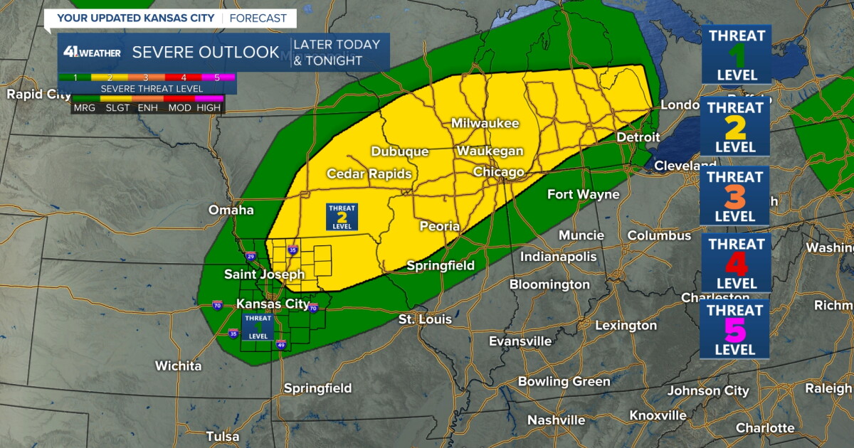 KSHB 41 Weather Blog | Chance of Saturday evening severe thunderstorms
