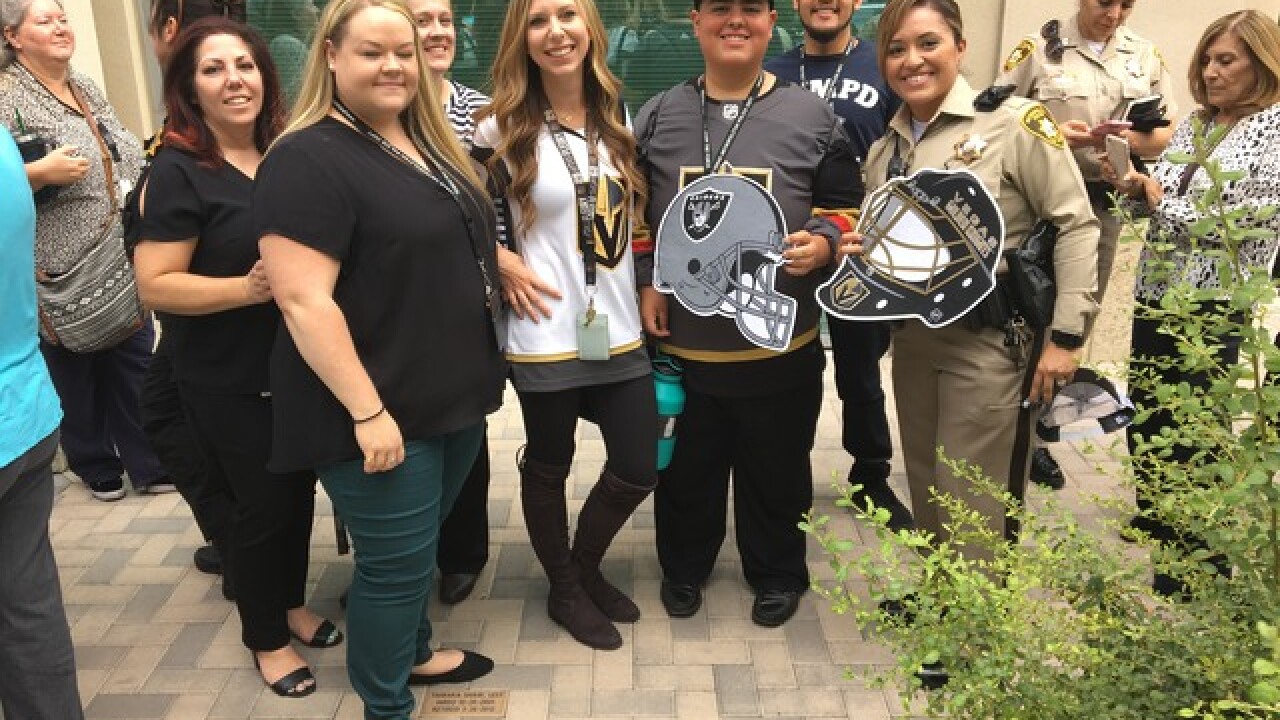 VGK and Raiders serve lunch to first responders