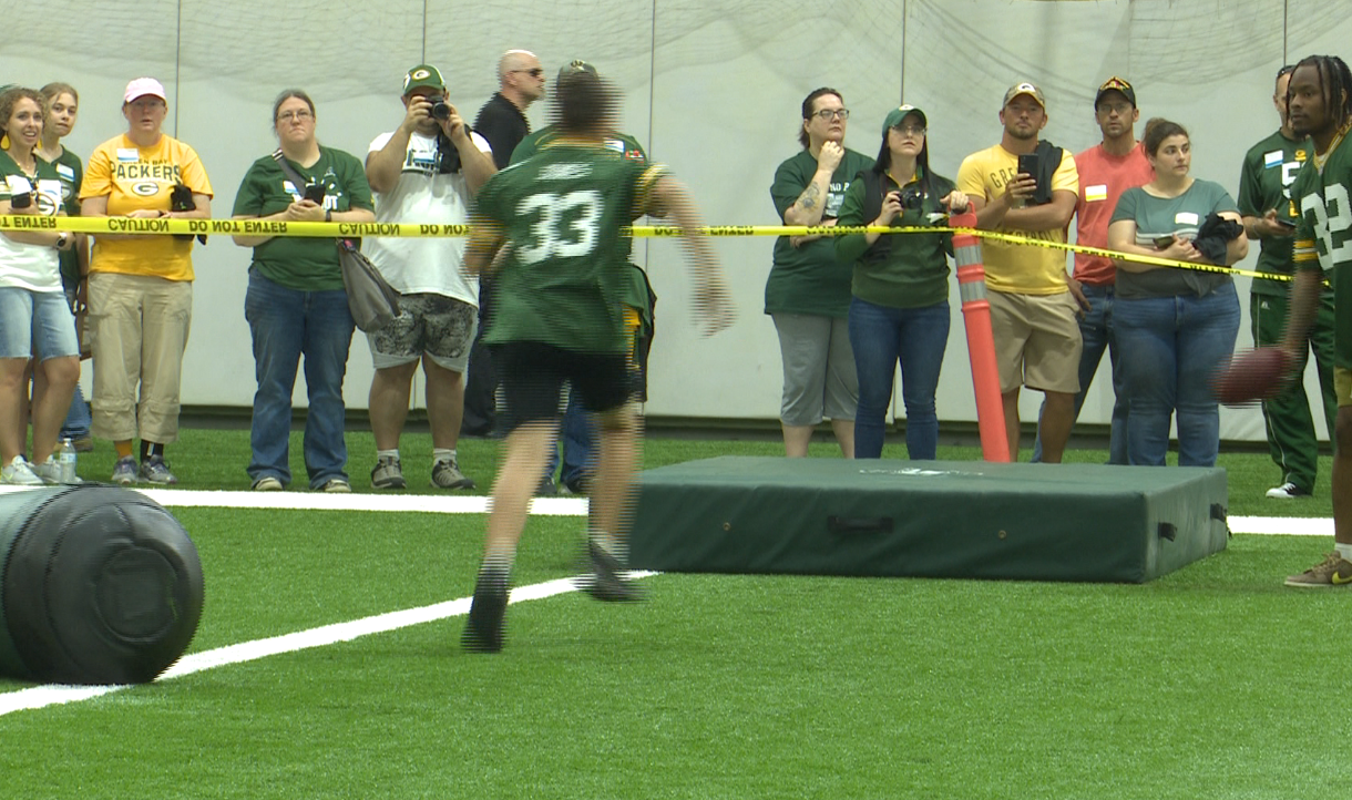 23rd Annual Junior Power Pack Kids Clinic: Packers players coach children on football skills