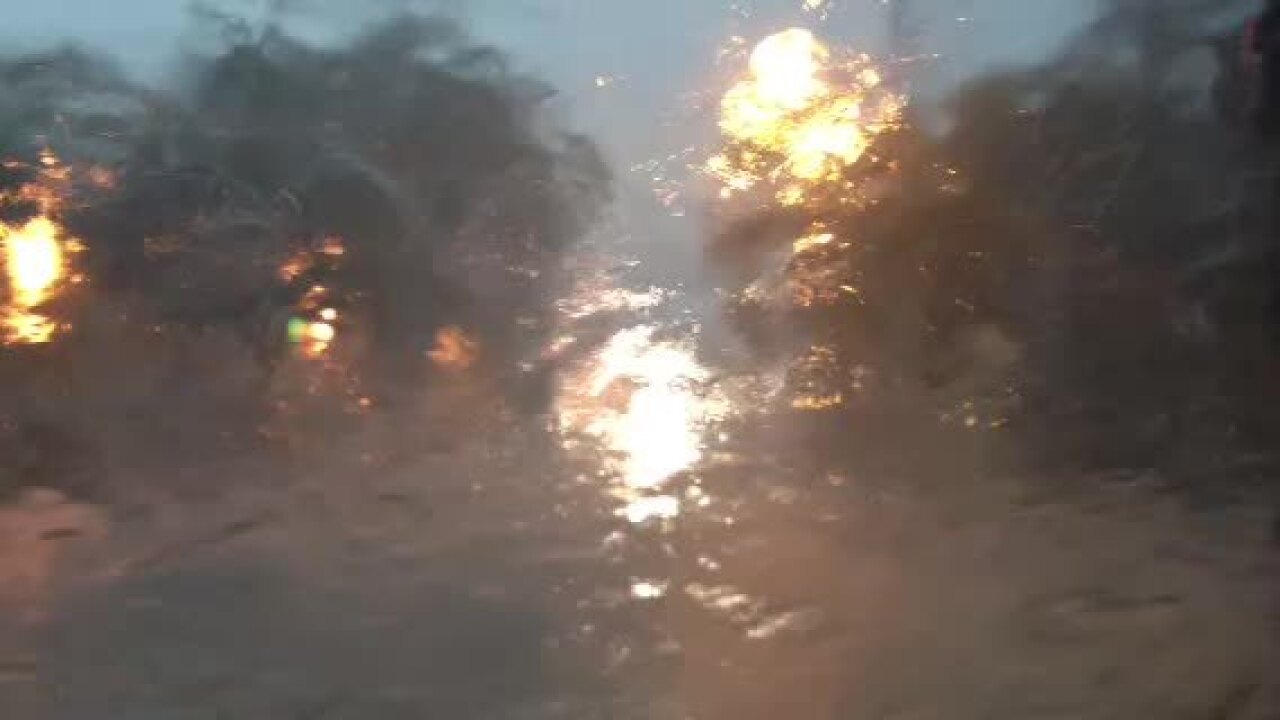 Raw Video: Heavy rain in Norfolk at Colley Ave. and Baldwin