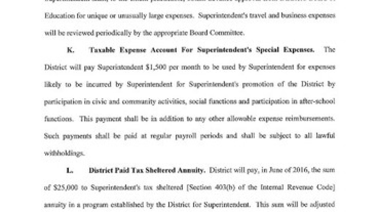 TPS superintendent contract