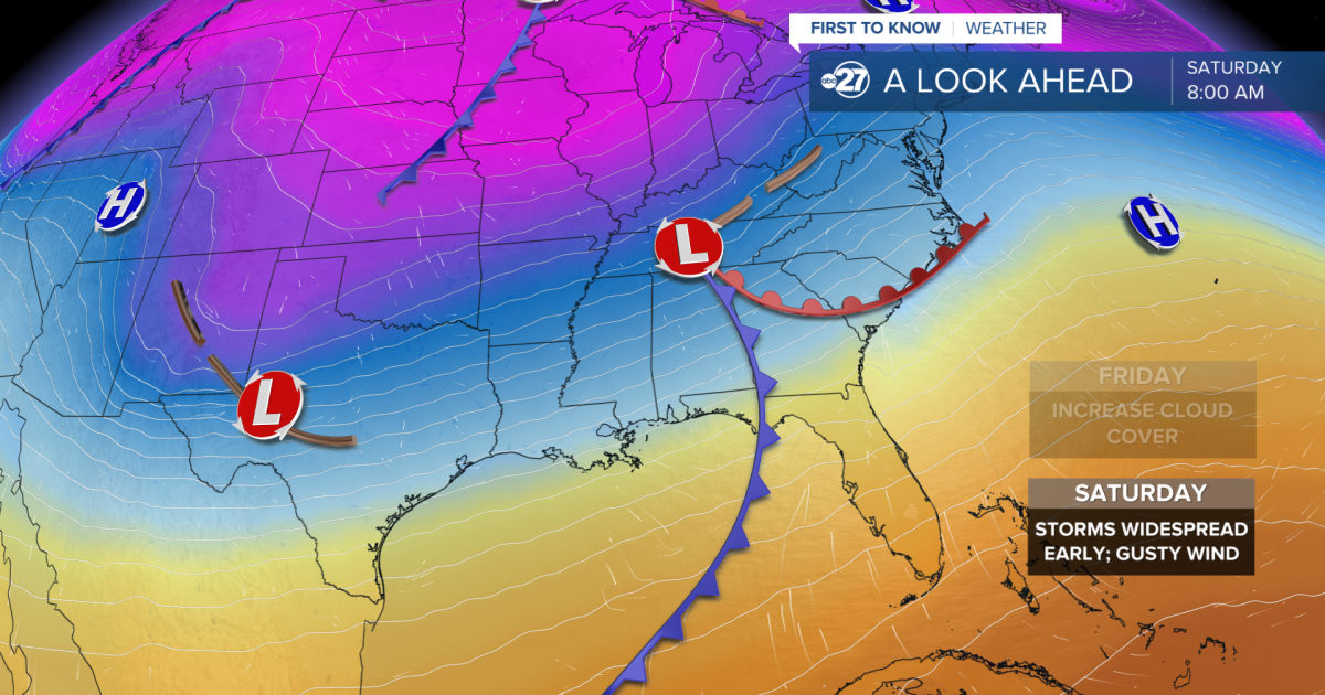 Quick dry-out for end of week before storms return Saturday morning