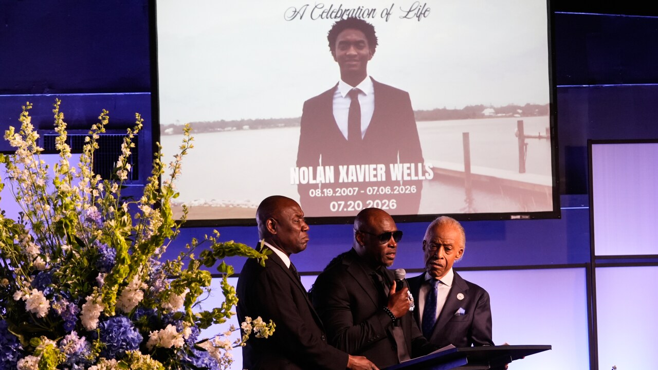 APTOPIX Nolan Wells Funeral