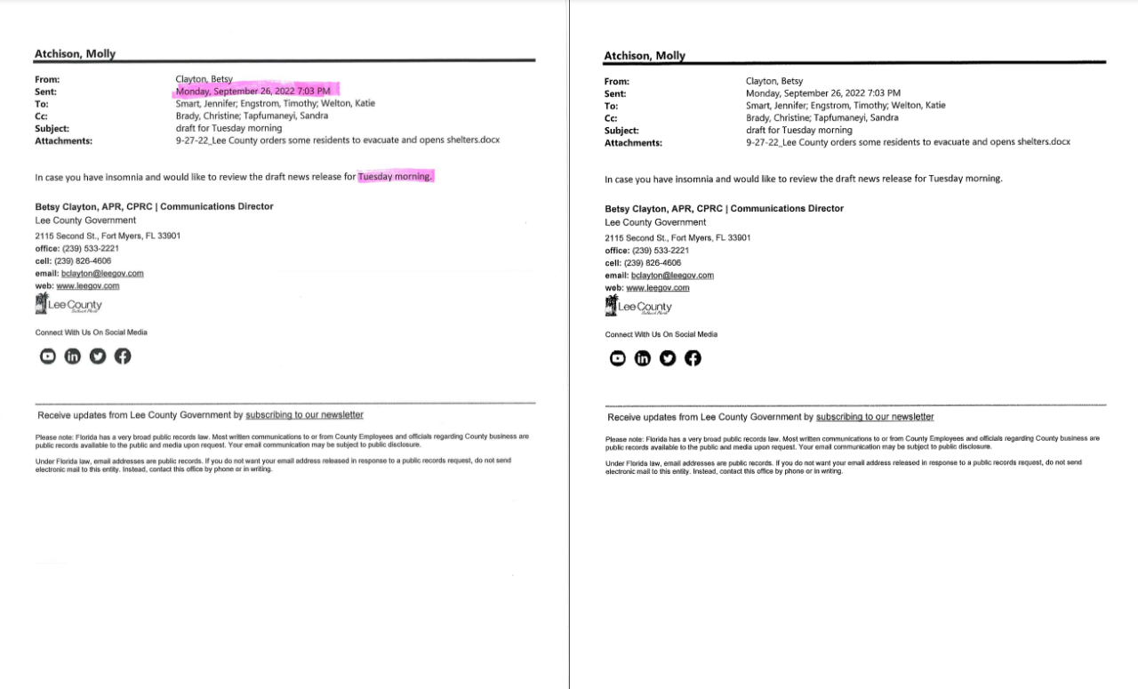 Betsy Clayton Response