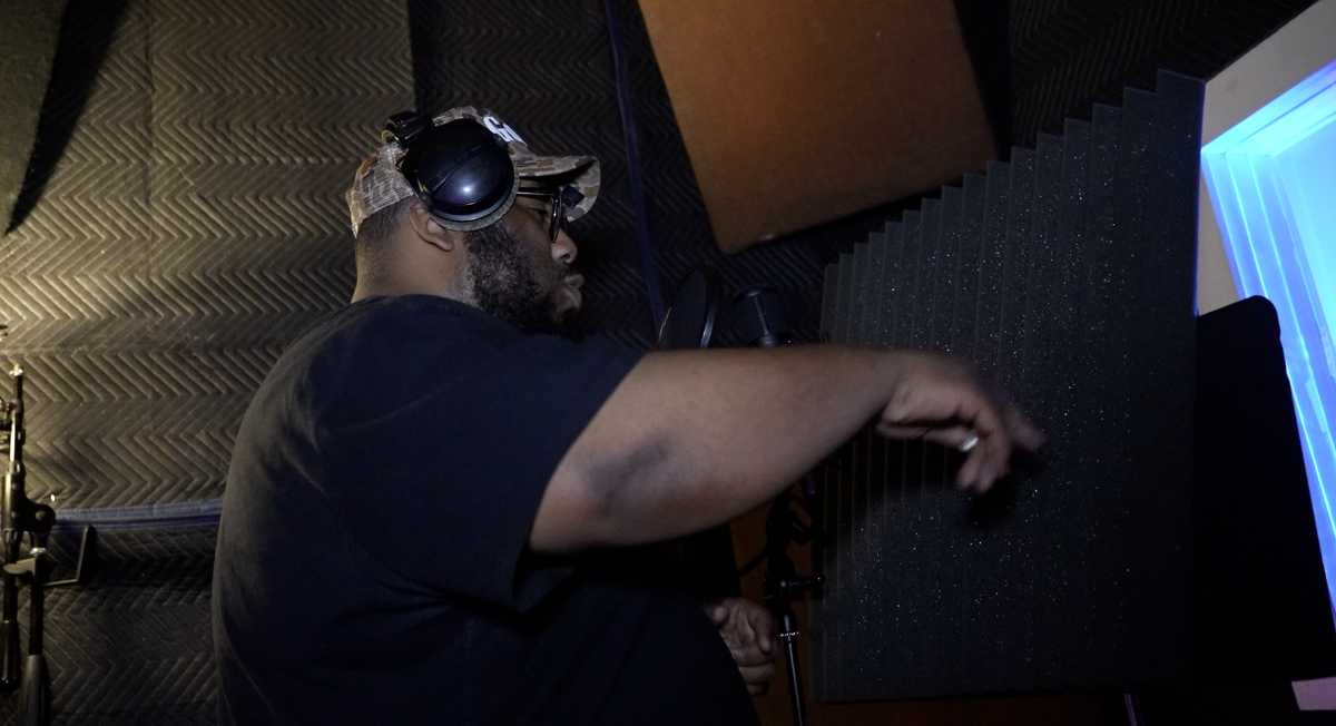 Kevin "Icon" Ben in the studio