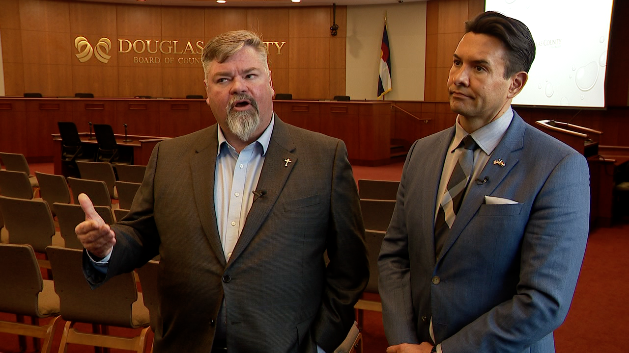 Douglas County commissioners George Teal and Abe Laydon.