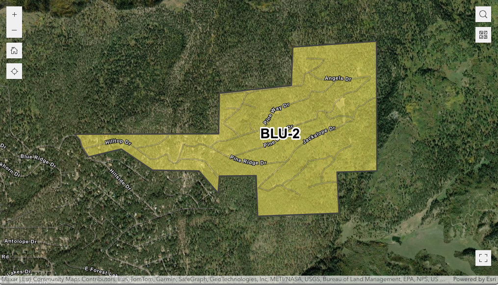Blue Ridge Fire evacution map 9p 8-15-25