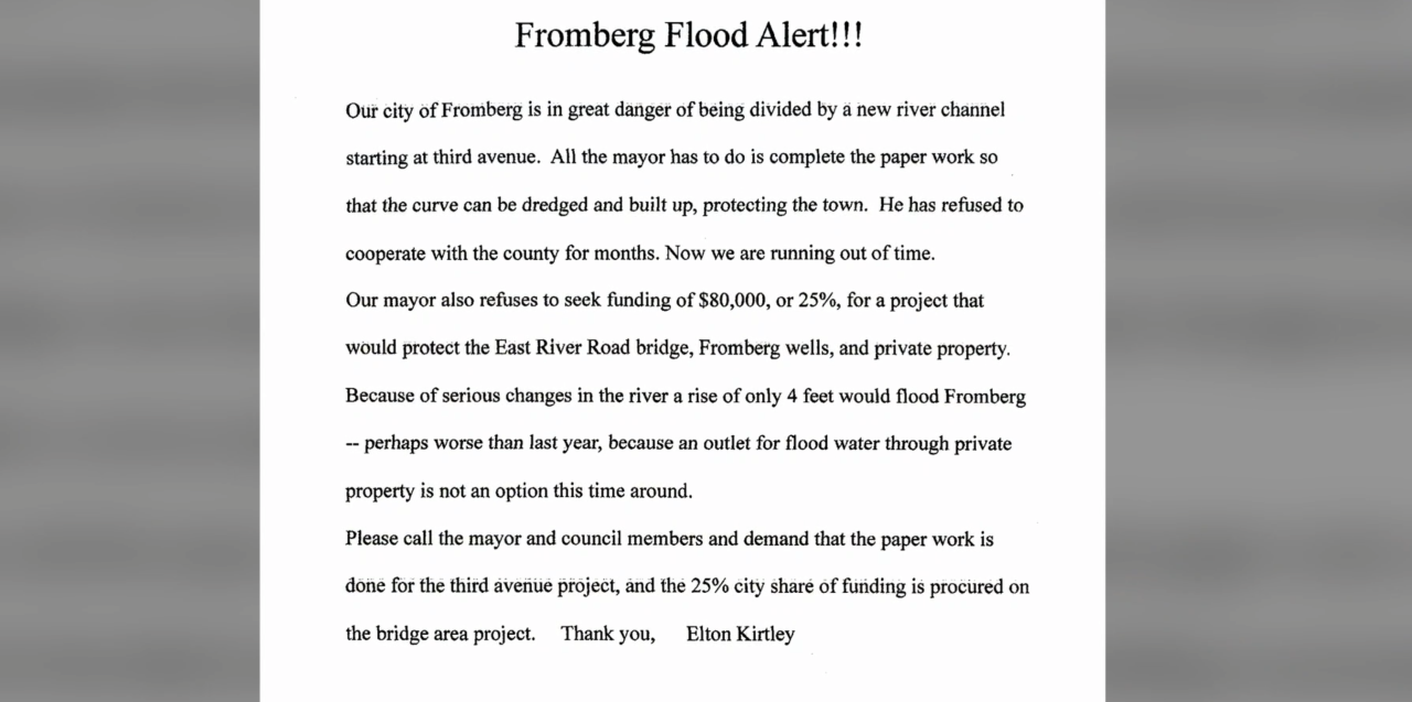 Fromberg residents worry little being done to prevent future flooding