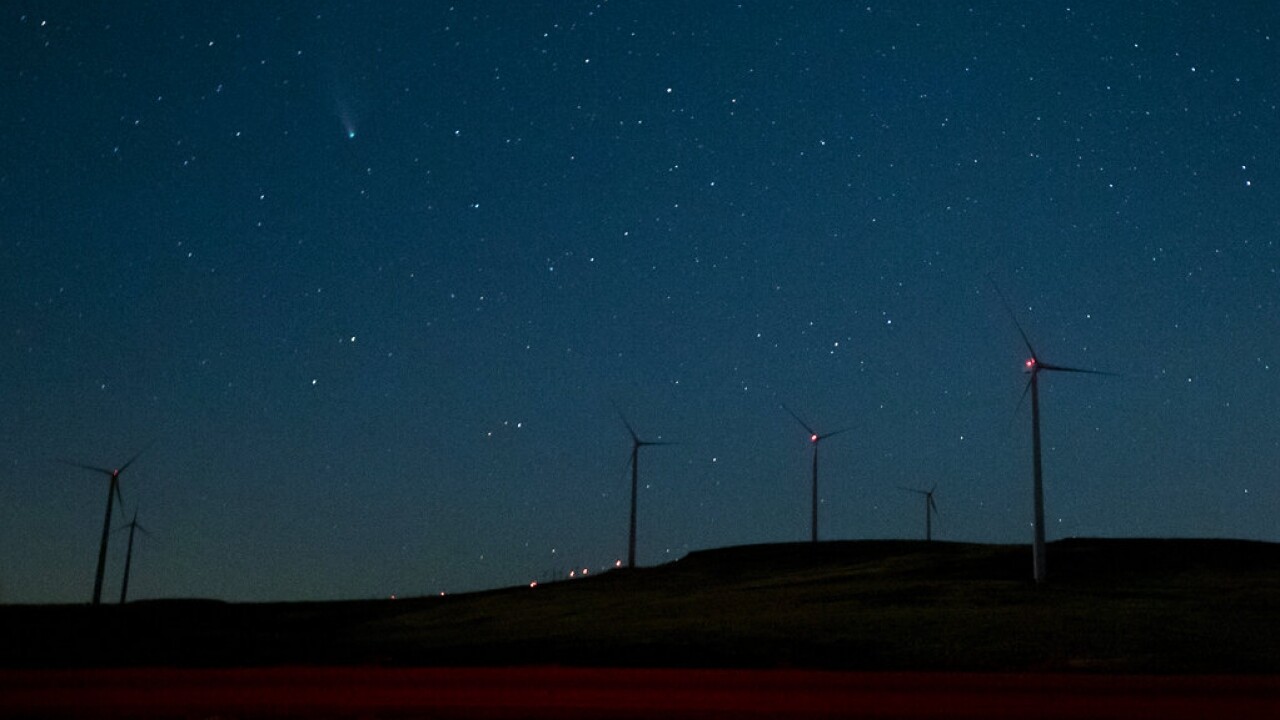 View of the night sky.