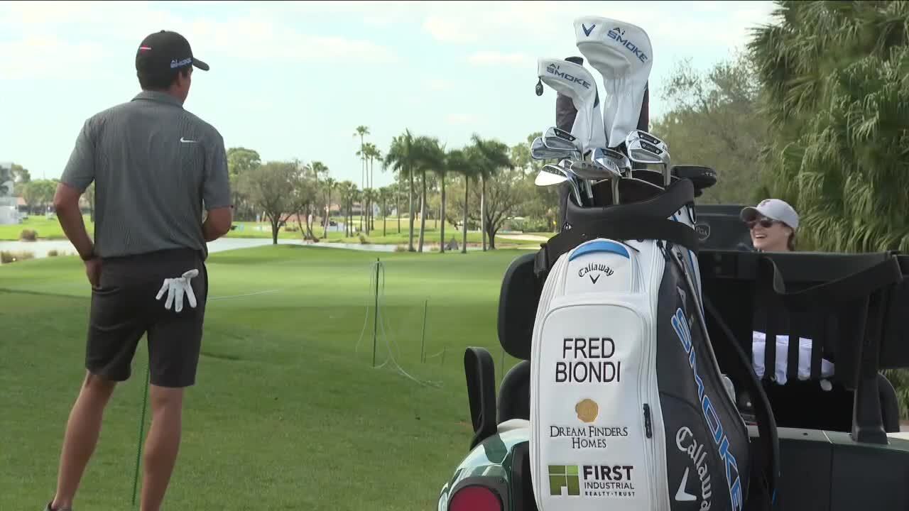 Fred Biondi takes break during 2024 Cognizant Classic pro-am
