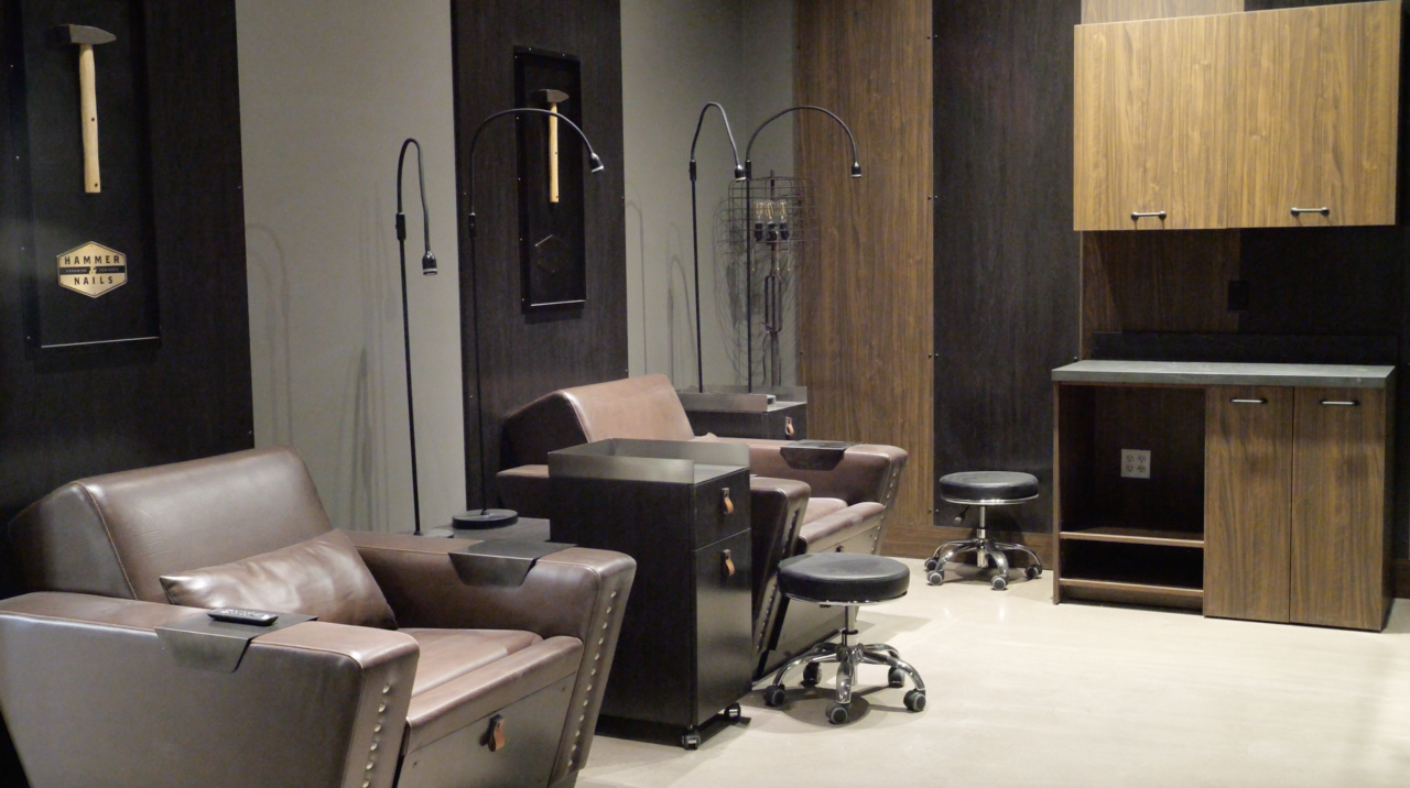 An area inside of Hammer and Nails at PV.