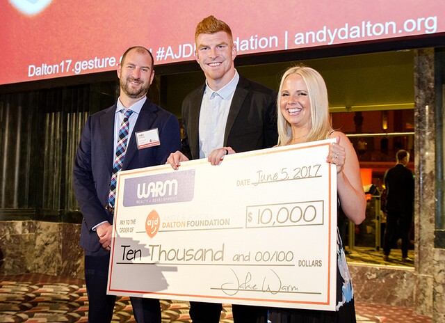 Andy Dalton mingles for a good cause at Celebrity Waiter Night